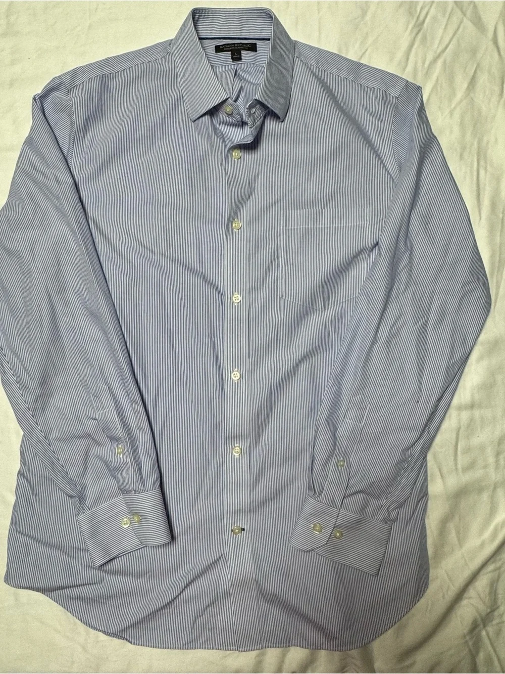 Banana Republic Blue Pinstripe Dress Shirt